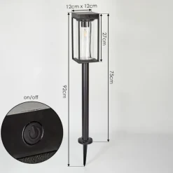 Borne lumineuse Palanga LED Noir, 1 lumière