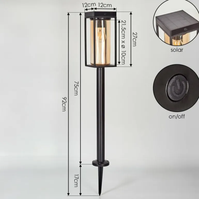 Borne lumineuse Palanga LED Noir, 1 lumière