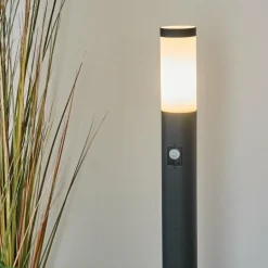 Borne lumineuse Ruti Noir, 1 lumière, Détecteur de mouvement