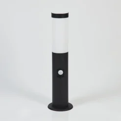 Borne lumineuse Ruti Noir, 1 lumière, Détecteur de mouvement