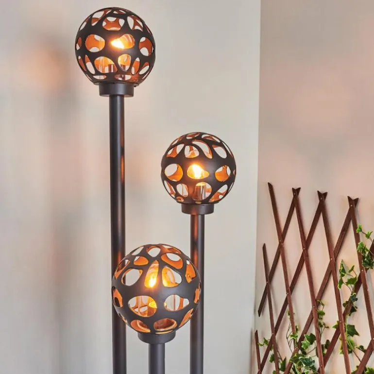 Borne lumineuse Saaseg Noir, 3 lumières