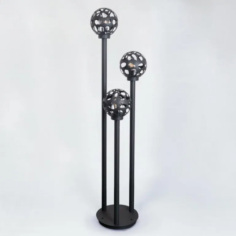 Borne lumineuse Saaseg Noir, 3 lumières