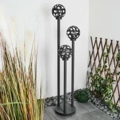 Borne lumineuse Saaseg Noir, 3 lumières