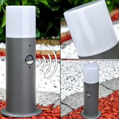 Borne lumineuse Schafhaus Anthracite, 1 lumière, Détecteur de mouvement