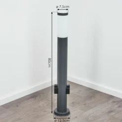 Borne lumineuse Sessa Anthracite, 1 lumière