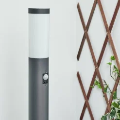 Borne lumineuse Sessa Anthracite, 1 lumière, Détecteur de mouvement
