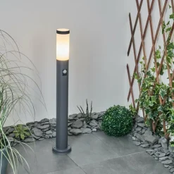 Borne lumineuse Sessa Anthracite, 1 lumière, Détecteur de mouvement