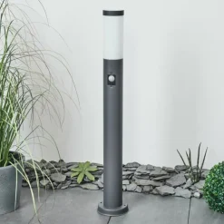 Borne lumineuse Sessa Anthracite, 1 lumière, Détecteur de mouvement