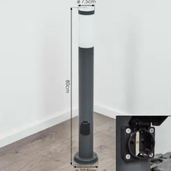 Borne lumineuse Sessa Anthracite, 1 lumière