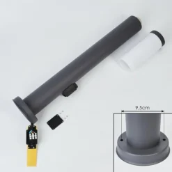 Borne lumineuse Sessa Anthracite, 1 lumière