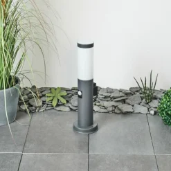 Borne lumineuse Sessa Anthracite, 1 lumière, Détecteur de mouvement