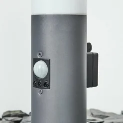 Borne lumineuse Sessa Anthracite, 1 lumière, Détecteur de mouvement