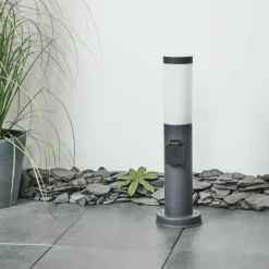 Borne lumineuse Sessa Anthracite, 1 lumière
