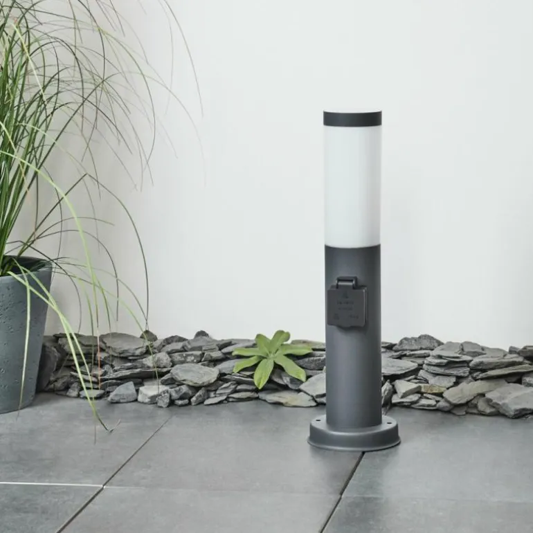 Borne lumineuse Sessa Anthracite, 1 lumière