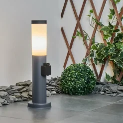 Borne lumineuse Sessa Anthracite, 1 lumière