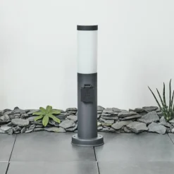 Borne lumineuse Sessa Anthracite, 1 lumière