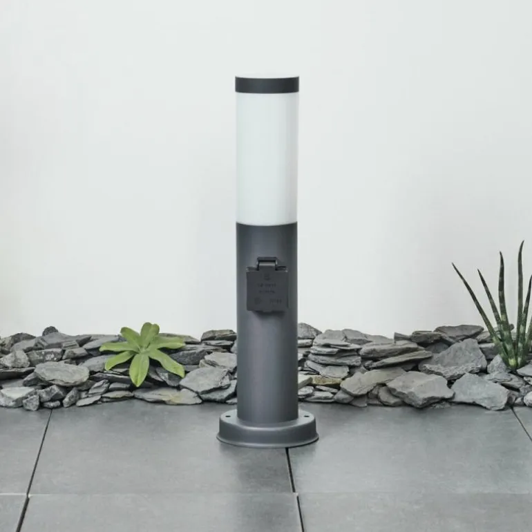 Borne lumineuse Sessa Anthracite, 1 lumière