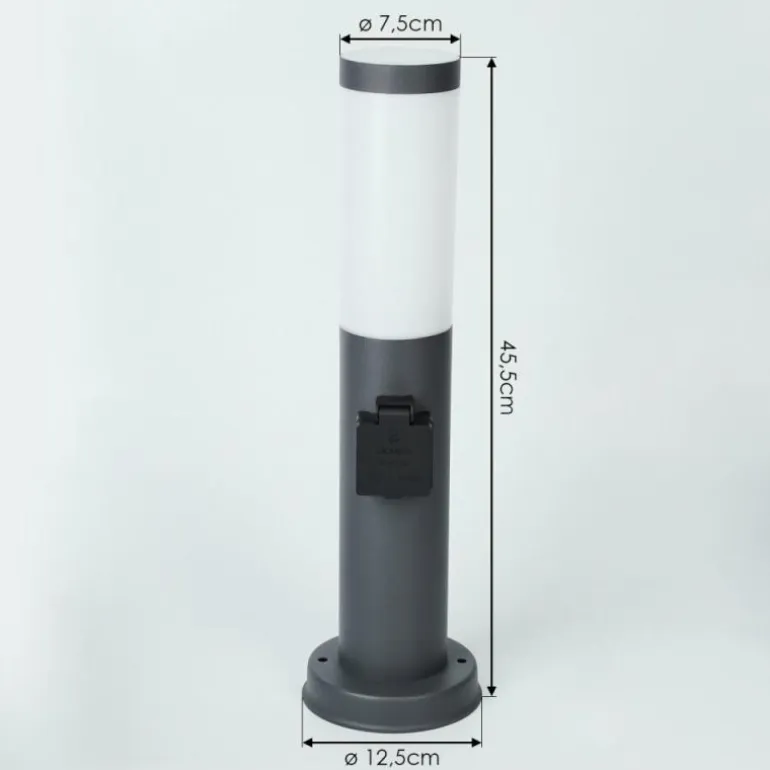 Borne lumineuse Sessa Anthracite, 1 lumière