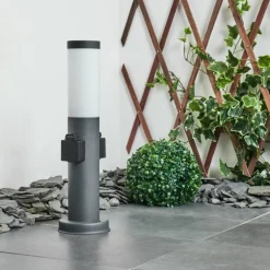 Borne lumineuse Sessa Anthracite, 1 lumière