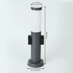 Borne lumineuse Sessa Anthracite, 1 lumière