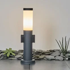 Borne lumineuse Sessa Anthracite, 1 lumière