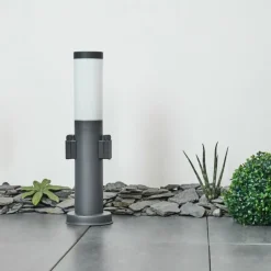 Borne lumineuse Sessa Anthracite, 1 lumière