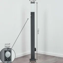Borne lumineuse Sessa Anthracite, 1 lumière, Détecteur de mouvement