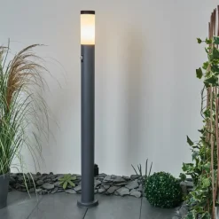 Borne lumineuse Sessa Anthracite, 1 lumière, Détecteur de mouvement