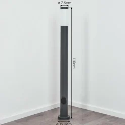 Borne lumineuse Sessa Anthracite, 1 lumière