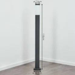 Borne lumineuse Sessa Anthracite, 1 lumière