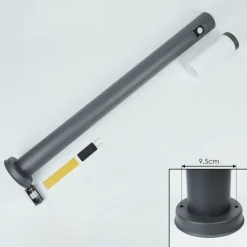 Borne lumineuse Sessa Anthracite, 1 lumière, Détecteur de mouvement