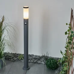 Borne lumineuse Sessa Anthracite, 1 lumière, Détecteur de mouvement