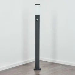 Borne lumineuse Sessa Anthracite, 1 lumière, Détecteur de mouvement