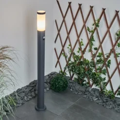 Borne lumineuse Sessa Anthracite, 1 lumière, Détecteur de mouvement