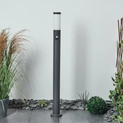 Borne lumineuse Sessa Anthracite, 1 lumière, Détecteur de mouvement