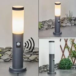 Borne lumineuse Sessa Anthracite, 1 lumière, Détecteur de mouvement
