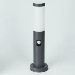 Borne lumineuse Sessa Anthracite, 1 lumière, Détecteur de mouvement