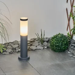 Borne lumineuse Sessa Anthracite, 1 lumière