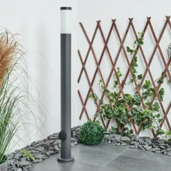Borne lumineuse Sessa Anthracite, 1 lumière