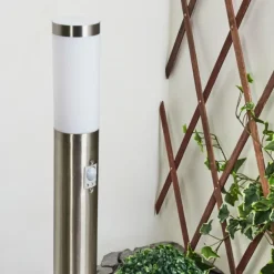 Borne lumineuse Sessa Nickel mat, 1 lumière, Détecteur de mouvement