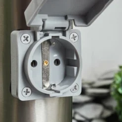 Borne lumineuse Sessa Nickel mat, 1 lumière, Détecteur de mouvement