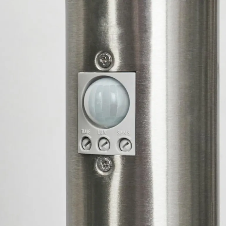 Borne lumineuse Sessa Nickel mat, 1 lumière, Détecteur de mouvement