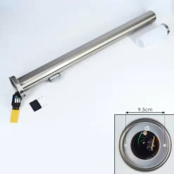 Borne lumineuse Sessa Nickel mat, 1 lumière