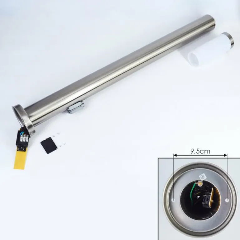 Borne lumineuse Sessa Nickel mat, 1 lumière