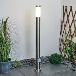 Borne lumineuse Sessa Nickel mat, 1 lumière