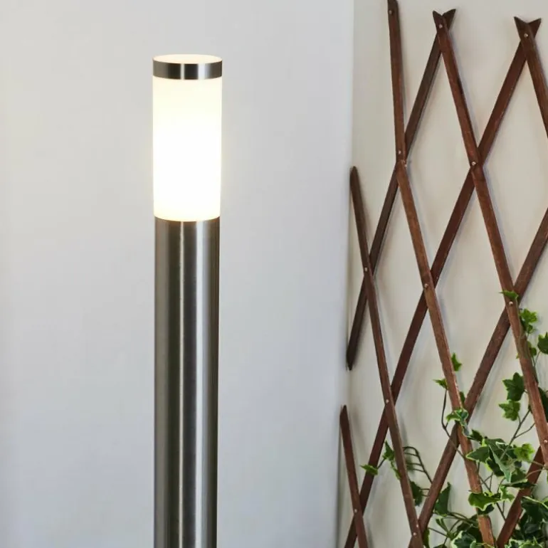 Borne lumineuse Sessa Nickel mat, 1 lumière