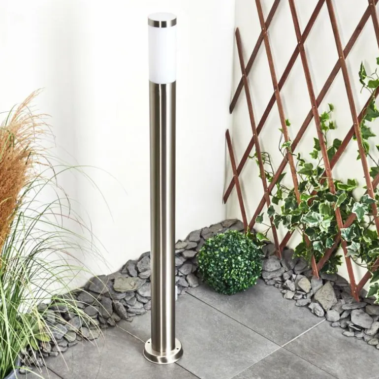 Borne lumineuse Sessa Nickel mat, 1 lumière