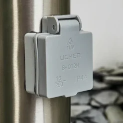 Borne lumineuse Sessa Nickel mat, 1 lumière