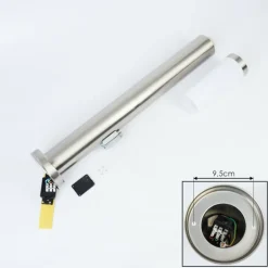 Borne lumineuse Sessa Nickel mat, 1 lumière