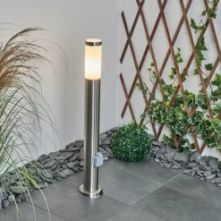 Borne lumineuse Sessa Nickel mat, 1 lumière
